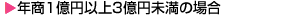 年商1億円以上3億円未満の場合