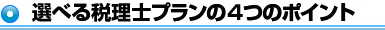 選べる税理士プランの４つのポイント